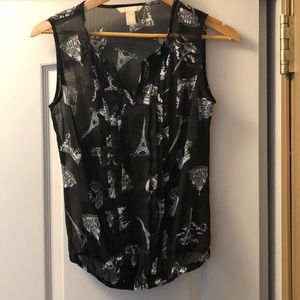 Banana Republic Sheer “Paris” Blouse
